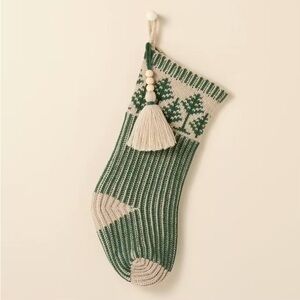 Hearth & Hand Magnolia 20" Tree Knit Stocking Green